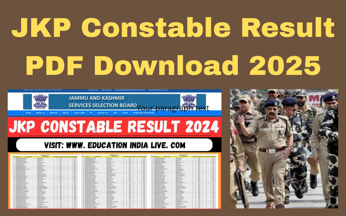 JKP Constable Result pdf