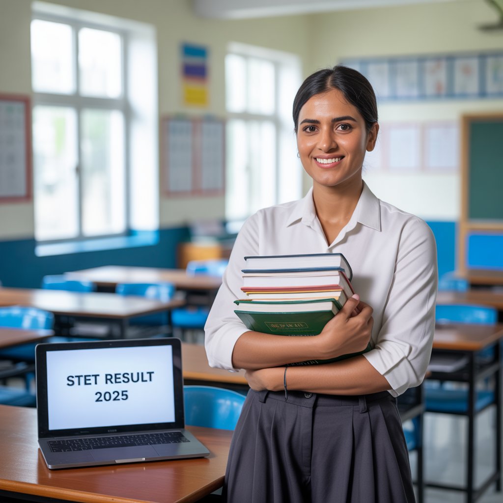 STET Result 2025 scorecard displayed on laptop for teacher eligibility exam