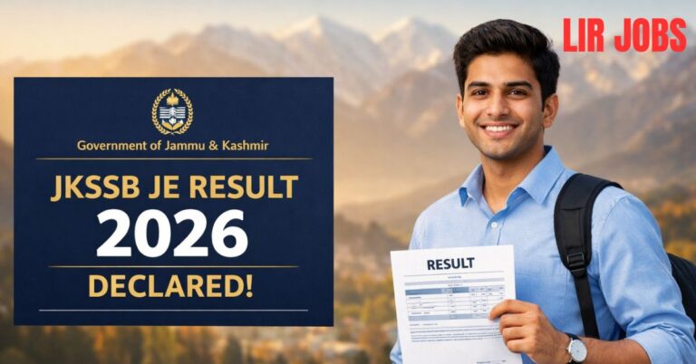 JKSSB JE Result 2026 declared